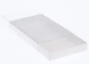 18 x 9 x 2cm Twin Cookie Dessert Box with Clear Slide Cover - Gloss White