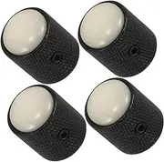 EXQUIMEUBLE 4-Piece Metal Volume Tone Guitar Knobs Bass Guitar Parts Sleek Design Long-Lasting Potentiometer for Practice
