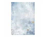 Stamperia Rice Paper Sheet A4 - Create Happiness Dewdrops - Blue Snowflakes