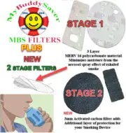SMOKE BUDDY ORIGINAL replaceable PRE-FILTERS by MyBuddySaver personal air filter