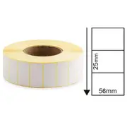 Direct thermal labels rolls 56x25mm 2000/roll shipping tags for Zebra & thermal printer