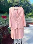 VTG Evan Picone Linen Lined Peach 2 piece Jacket Skirt Suit Plus Size 16W / 18W