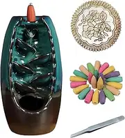 Ezonedeal Mountain River Handicraft Incense Holder Backflow Ceramic Burner Censer Holder for Home Decor Aromatherapy Relaxation Gifts