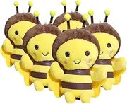 HOMSFOU 5pcs Adorable Plush Bee Keychain Bag Hanging Decor Lightweight Stuffed Bee Pendant Charming Ornament for Backpacks Handbags Versatile Soft Plush Material