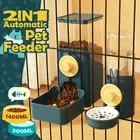 Hanging Automatic Dog Cat Feeder 500ml Water Dispenser 1.4L Food Bowl Pets Feed