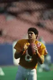 Quarterback Steve Young Tampa Bay Buccaneers during pregame warmup- Old Photo 1