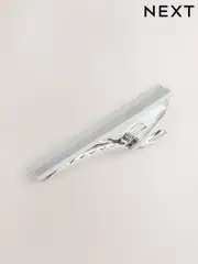 Silver Tone Stepped Tie Clip (AK8601) | $18