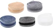 5Pcs Iron Hemming Tapes for DIY Clothing Alterations No Sew Fusing Tape for Pants Jeans and Trousers Grey Easy to Use Elastic
