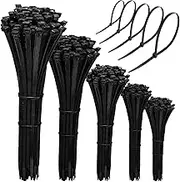 Cable Zip Ties，600PCS Multi-Purpose Nylon Zip Ties,Assorted Sizes 4+6+8+10+12-Inch Self-Locking Nylon CableTie,Zip Wire Tie Perfect for Home,Garden Trellis,Office,Garage and Workshop.