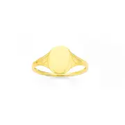 9ct Gold Oval Kids Signet Ring