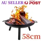 23" Fire Pit Bowl 2IN1 Fireplace Camping Firepit Garden Outdoor Patio Heater