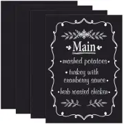 4 Pcs Peel Decals Reusable Blackboard Stickers Removable Chalkboard Wall for