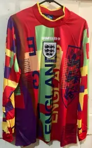FA England EURO 1996 Goalkeeper Shirt 90s Retro Jersey Three Lions XL Seaman 96