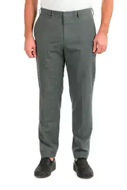 Hugo Boss Men's "Pirko2" Wool Two Tone Flat Front Dress Pants