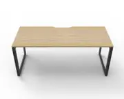 RAPIDLINE DELUXE LOOP LEG WORKSTATION Single Sided No Screen 1 Person W1500 x D750 x H730mm Natural Oak/Black