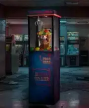 Teddy Crane Claw skill Machine Animated SCARY Animatronic Collectible Halloween