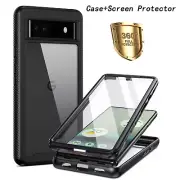 For Google Pixel 6a w/ Screen Protector Shockproof Full Body Rugged Case Cover