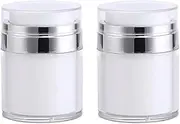Airless Pump Jars - 2PCS Empty Refillable Acrylic Cosmetic Cream Container, 50ml