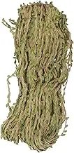 OSALADI Natural Jute Twine with Artificial Green Leaves Rustic Leaf Vine Garland for Crafts Wedding Jungle Party and Garden Decor Decorative Twine for Versatile Applications