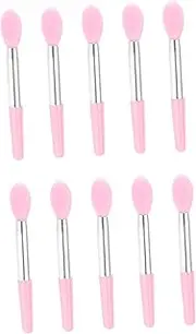 EPIGEIST 10pcs Makeup Tool Silica Gel Pink Eyeshadow Applicator Lipstick Applicator Makeup Lip Brush