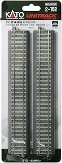 KATO HO Gauge PC Straight Track 9.7 inches (246 mm), Pack of 4, 2-152 Model Railway Supplies