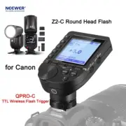 NEEWER Z2 Z2-C TTL Round Head Flash Speedlite For Canon 76Ws max flash Output