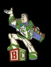 WDW Pixar's Buzz Lightyear Singing Block Toy Story Booster Disney Pin 63623