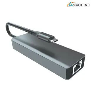 【Amachine】AMT-H02 TYPE C 轉RJ45+USB3.0 4合1 HUB(USB3.0/GigaLAN)