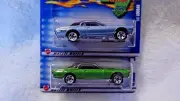 Hot Wheels 2002 #29 & #215 '68 Cougar- Two Color Variations
