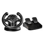 [HOMYLCATW] PC USB 黑色遊戲賽車方向盤和剎車踏板