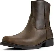 [SUREWAY] 7” Mens Slip On Work Boots for Men,Goodyear Welt,Extremely Comfortable Durable Proved,Superior Oil/Slip Resistant,Thicker Leather,Wedge Sole,Moc Toe Work Boots/Shoes for Men,EH Safety Industrial Construction Boots