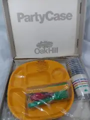 VTNG Oak Hill Party Case 60 PC Service For 12 Plates Cups Cutlery New Lego Color