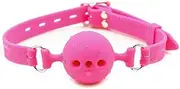 Full Silicone Ball Gag Head Harness Open Mouth Gag Bondage Restraints Sex Products Sex Toy for Couples (L)