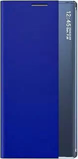 TANYO Smart View Case for Samsung Galaxy Note 20 Ultra (5G/4G), Prime Flip Case with Clear Window Display, Elegant Mirror Flip Case Cover with Folding Stand – Royal Blue