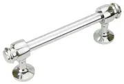 Scott Round 4 Inch Cupboard Handle, Chrome Silver Solid Brass