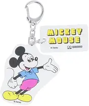 サンスター文具(Sun-Star Stationery) Sunstar Stationery S8346127 Disney Key Holder, 2 Row Acrylic, Retro Collection, Mickey, C Pattern