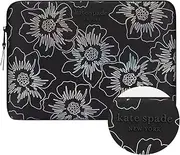 Kate Spade New York Puffer Laptop Sleeve 16 Inch - Hollyhock Iridescent Black - for 15 to 16 inch MacBook Pro M3 Max/M3/M2/M2/M1 Max/M1 Pro