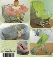 Baby Accessories Simplicity Pattern 4636 Shopping Cart Seat Cover, More Uncut
