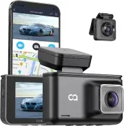 Cam Front Rear - COOAU 2.5K Car Camera 3”Dual Dash