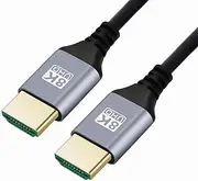Peakloong 1 Piece HDTV 2.1 8K Ultra HD Cable -Compatible 19+1 Core OD4.0 Ultra Thin Cable Multi-Function,A