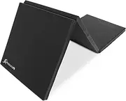 ProsourceFit Tri-Fold Folding Thick Exercise Mat 6’x2’ with Carrying Handles for MMA, Gymnastics, Stretching, Core Workouts