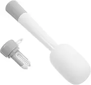 GANAZONO Set 3 Silicone Bottle Brush Set Multifunctional Cleaning Brush for Bottles Nipple Straw Soft Bristles for Cleaning Without Scratching White Grey