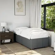 Bed Frame without Mattress Dark Grey King Single Fabric vidaXL
