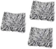 Abaodam 3 Pcs Photography Props Blankets Plush Photography Mat Rug Blanket Sleepers for Photography Backdrop Blanket Photo Props Fur Blanket Dark Grey Acrylic