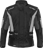 Germot Aron, textile jacket , color: Black/Light Grey , size: 3XL