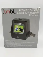 Jumbl Film Scanner 22MP Converts 126KPK/35mm/110/Super 8, Slides Box Damaged