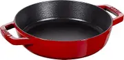 STAUB Cast Iron Frying Pan with Double Handle, Round, Ø 20 cm, Cherry