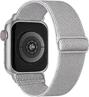 [Adepoy] Stretchy Nylon Solo Loop Bands Compatible with Apple Watch 38mm 40mm 41mm 42mm 44mm 45mm, Adjustable Braided Sport Elastic Straps Women Men Wristbands for iWatch Series 7/6/5/4/3/2/1 SE