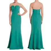 NWT Aidan Mattox Womens Size 6 Spring Green Strapless Mermaid Gown Dress NEW