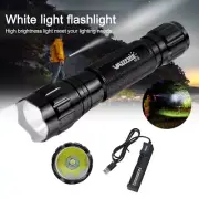 10000LM LED Flashlight Torch Hunting White Light Rechargeable w/ Tactical Switch